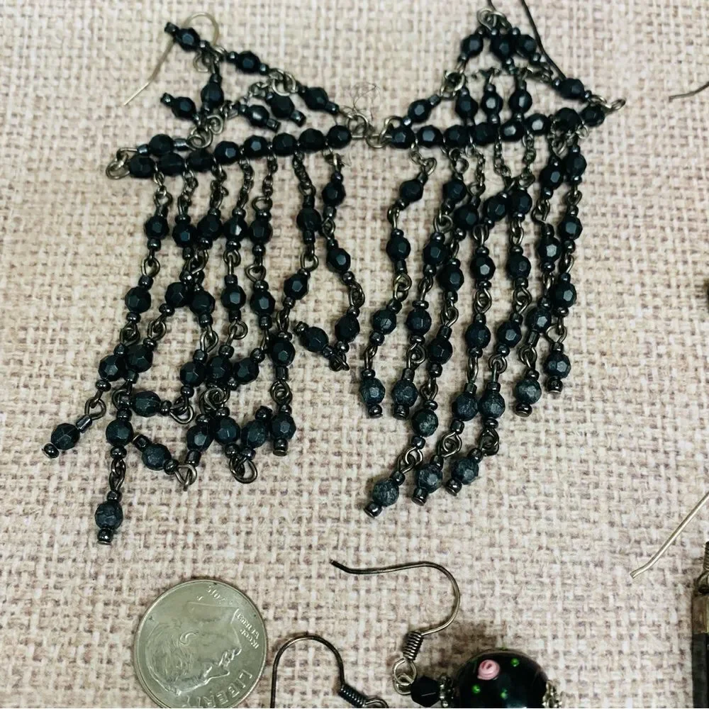 Black and Silver Earring Bundle‎